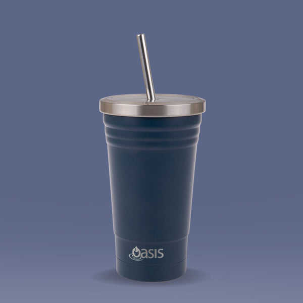 Insulated Smoothie Navy Tumbler 500ml Insulated Wine Glass Oasis 