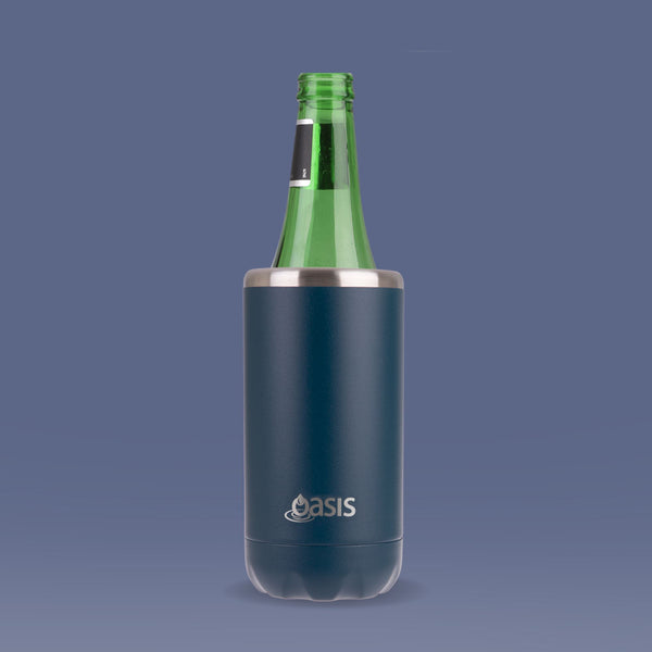 Insulated Stubby Cooler Navy 330ml Insulated Oasis 