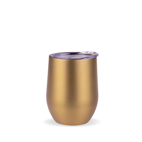 Insulated Wine Tumbler Gold 330ml Insulated Wine Glass Oasis 