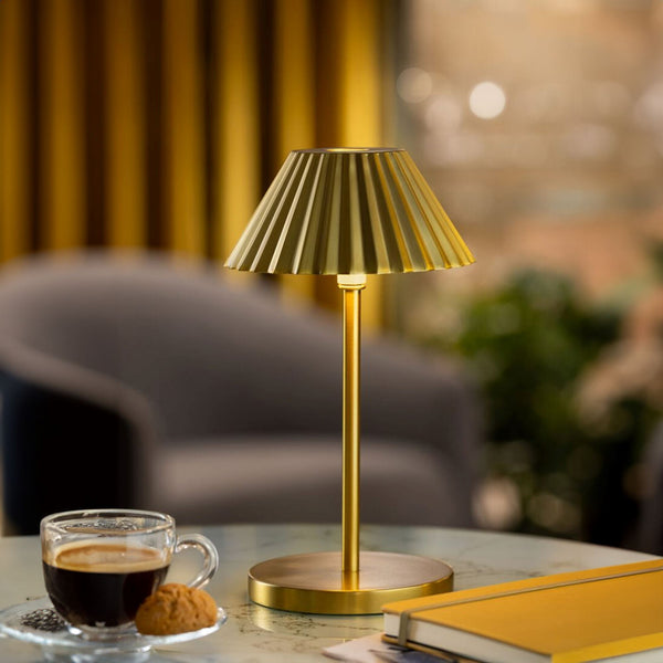 Aruba Gold Cordless LED Table Lamp Utopia 
