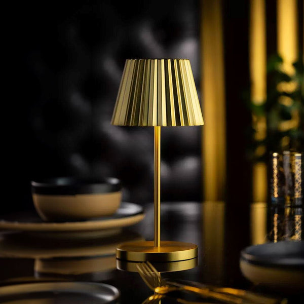 Dominica Gold Cordless LED Table Lamp Utopia 