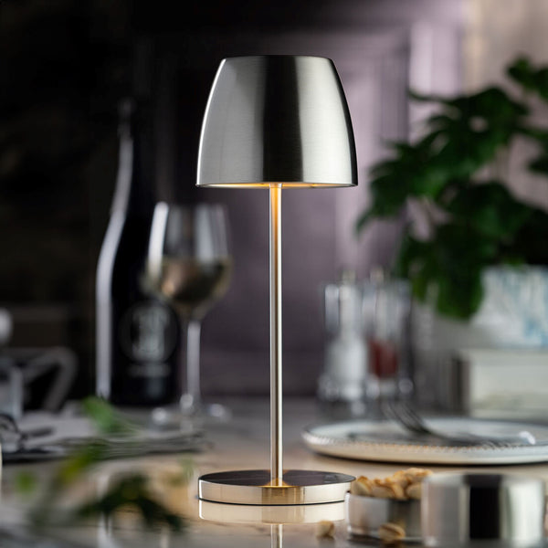 Montserrat Silver Cordless Table Lamp Utopia 