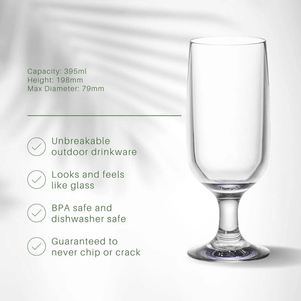 Unbreakable Goblet Glasses 395ml - Set of 6 Stemware D-STILL Drinkware 