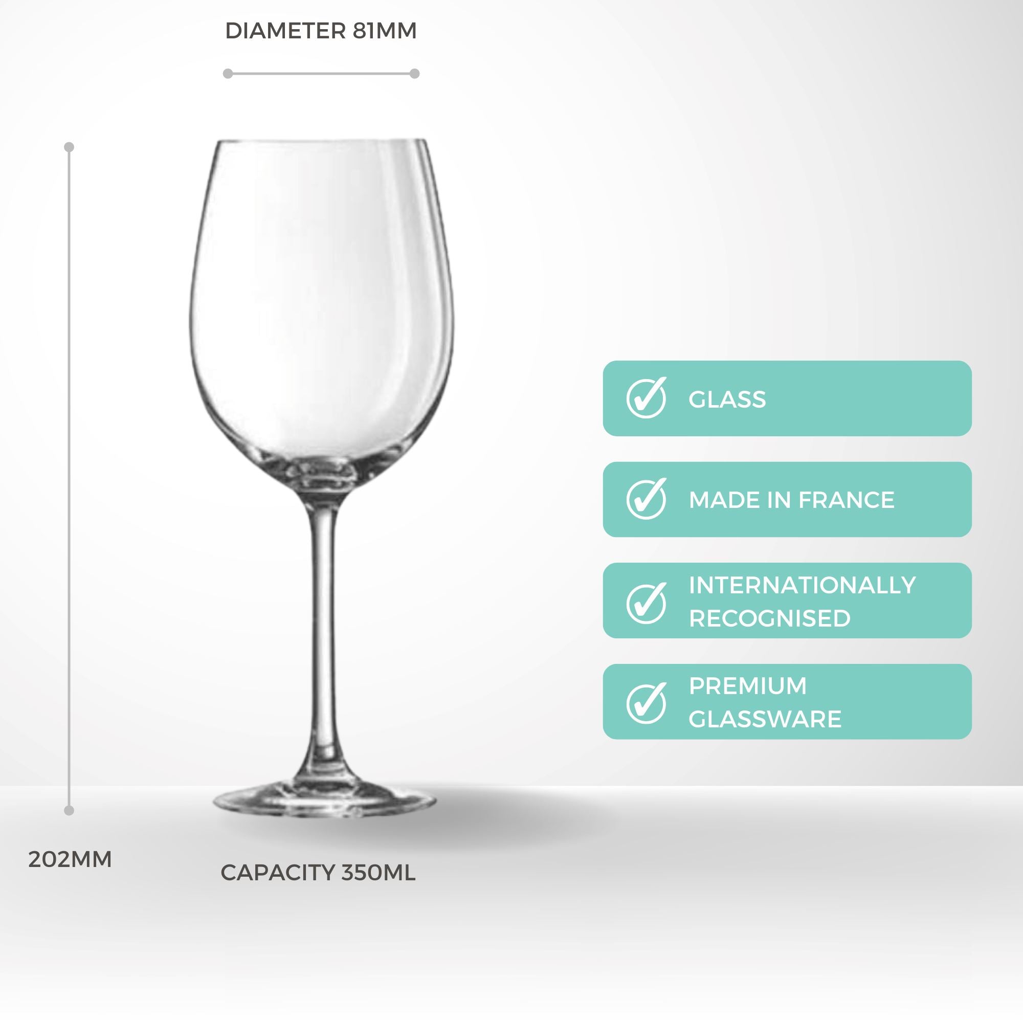 Arcoroc Breeze Wine Glass 350ml - Set of 6 wine glass Arcoroc 