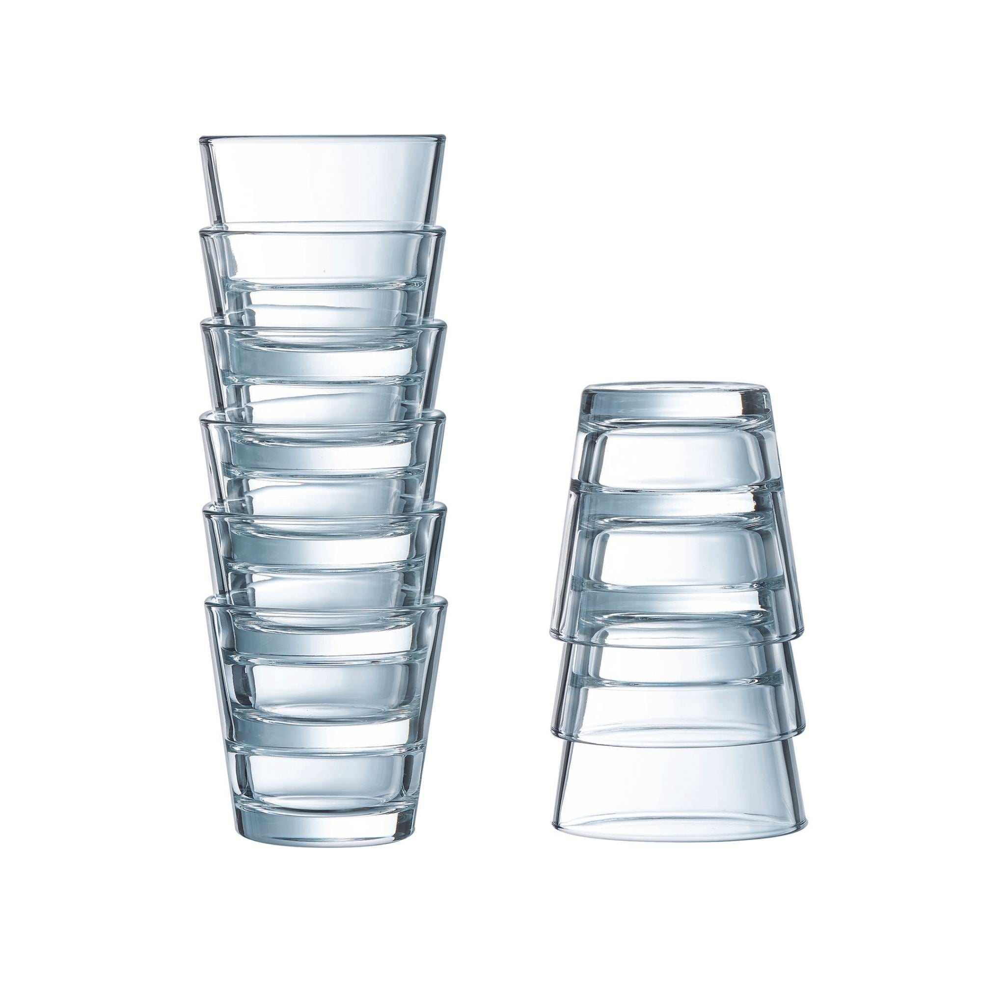 Arcoroc Stack Up Old Fashioned Glasses 260ml - Set of 6 Tumblers Arcoroc 