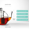 Athena Lexi Glass Teapot with Infuser 600ml Glassware Trenton 