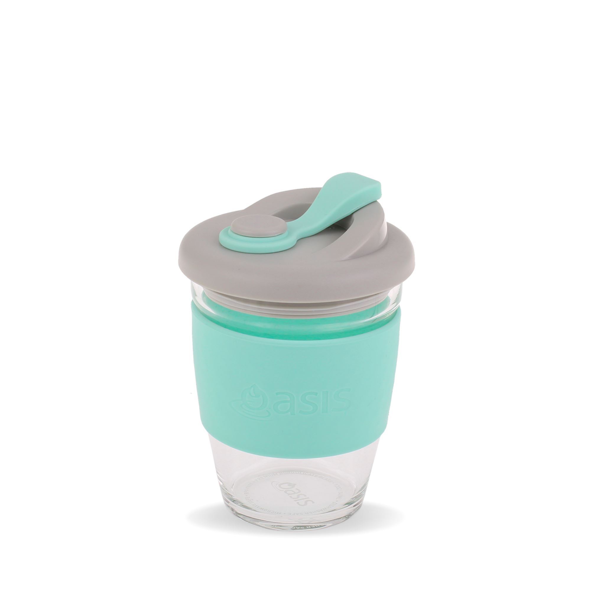 Borosilicate Spearmint Coffee Glass Cup 340ml Travel Coffee Cup Oasis 