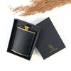 Brass and Leather Hip Flask 240ml Barware CLINQ 
