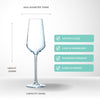 Chef & Sommelier Distinction Champagne Flute Glass 230ml - Set of 6 Champagne Glass Chef & Sommelier 