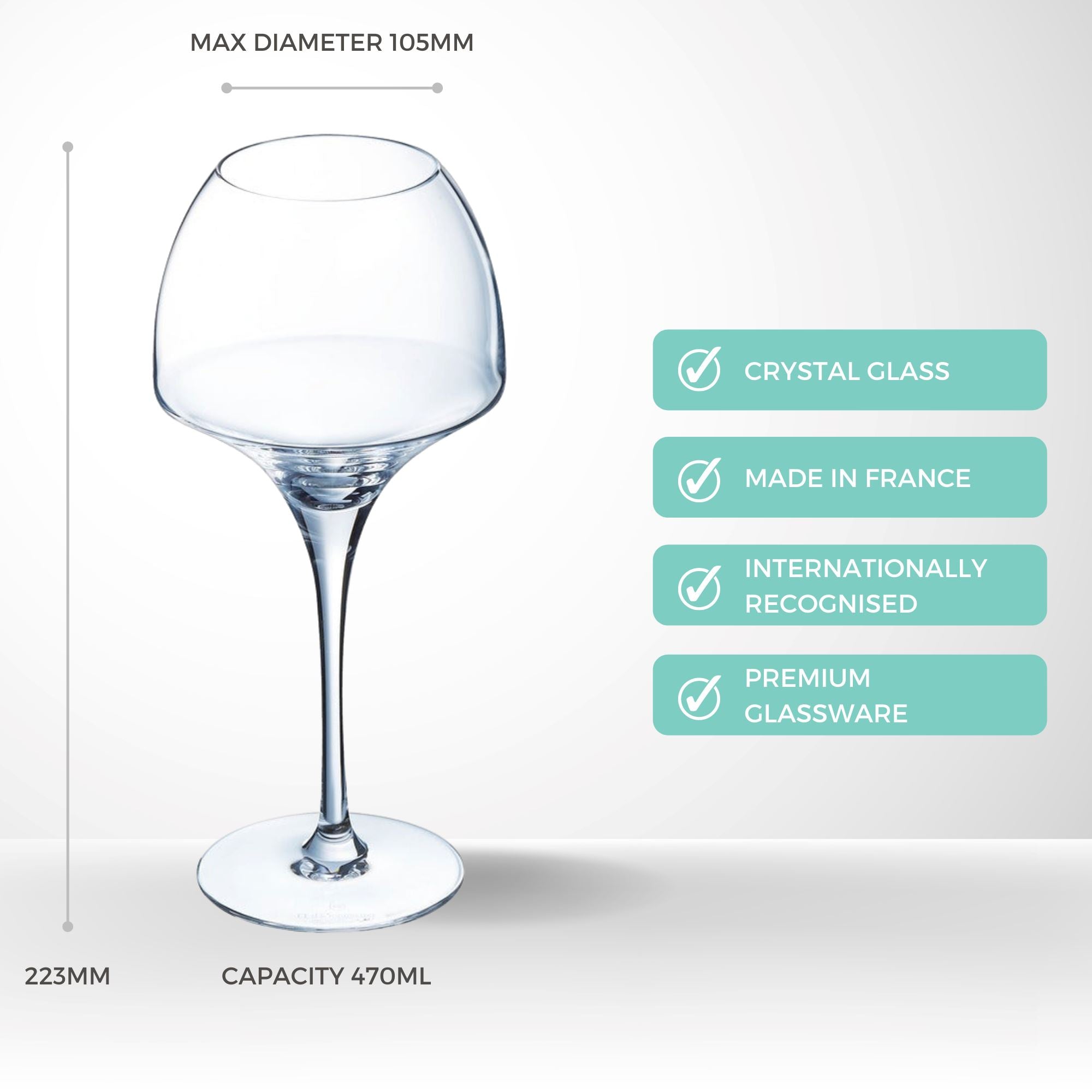 Chef & Sommelier Open Up Soft Stem Glass 470ml - Set of 6 Wine Glass Chef & Sommelier 