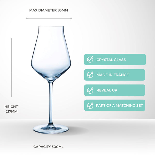 Chef & Sommelier Reveal Up Wine Glasses 300ml - Set of 6 Wine Glass Chef & Sommelier 