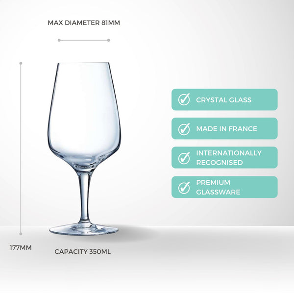 Chef & Sommelier Sublym Stem Glass 350ml - Set of 6 Wine Glass Chef & Sommelier 