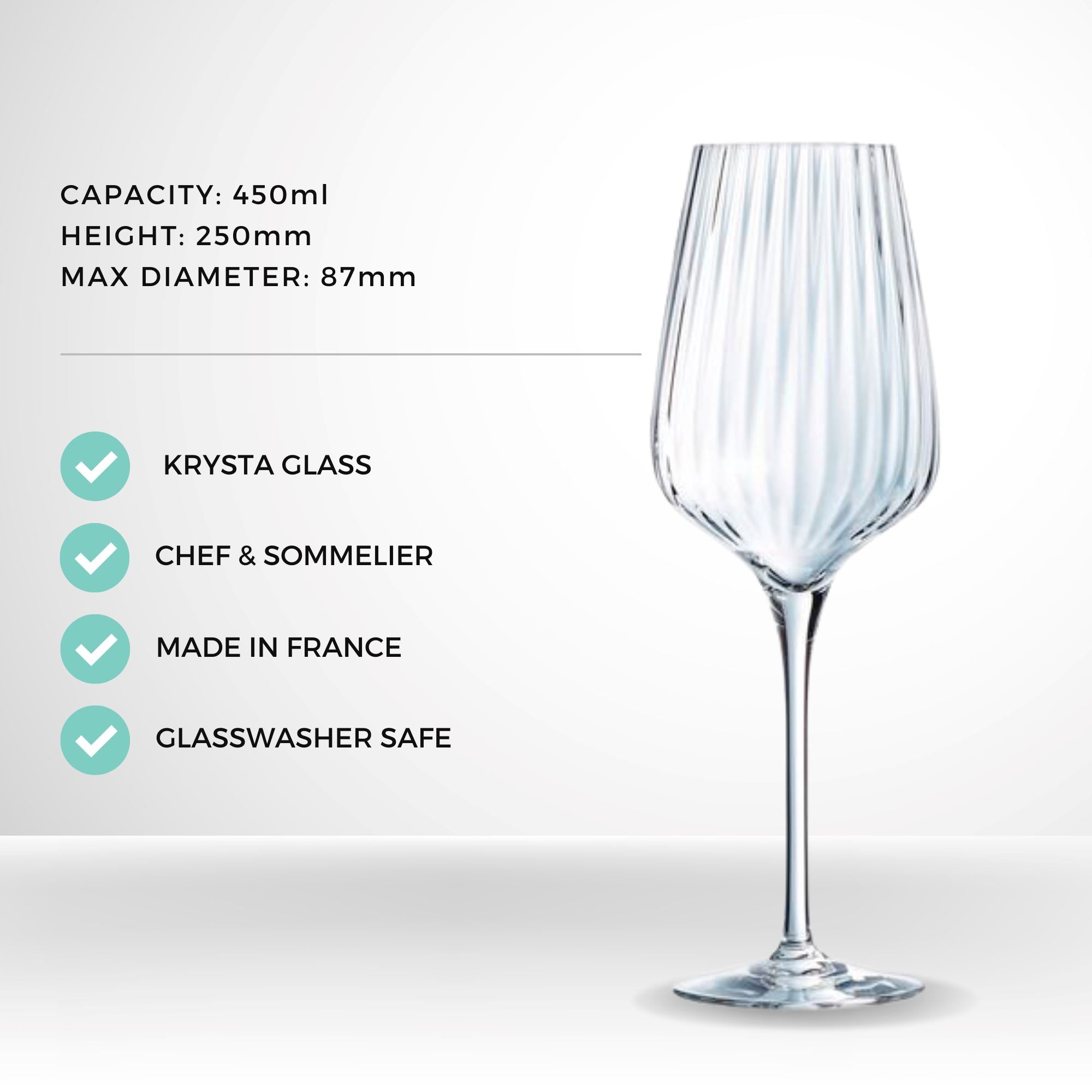 Chef & Sommelier Symetrie Wine Glasses 450ml - Set of 6 Wine Glass Chef & Sommelier 