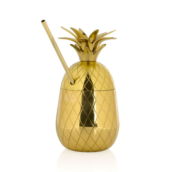Gold Plated Pineapple Cocktail Mug 880ml Drinkware Barwareforthehome 