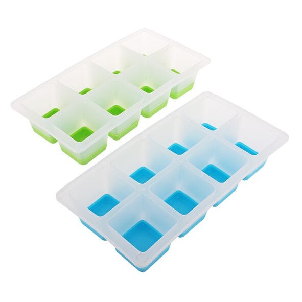 Ice Tray 8 Cube Square - Set of 2 Ice Cube Trays Donaldson 