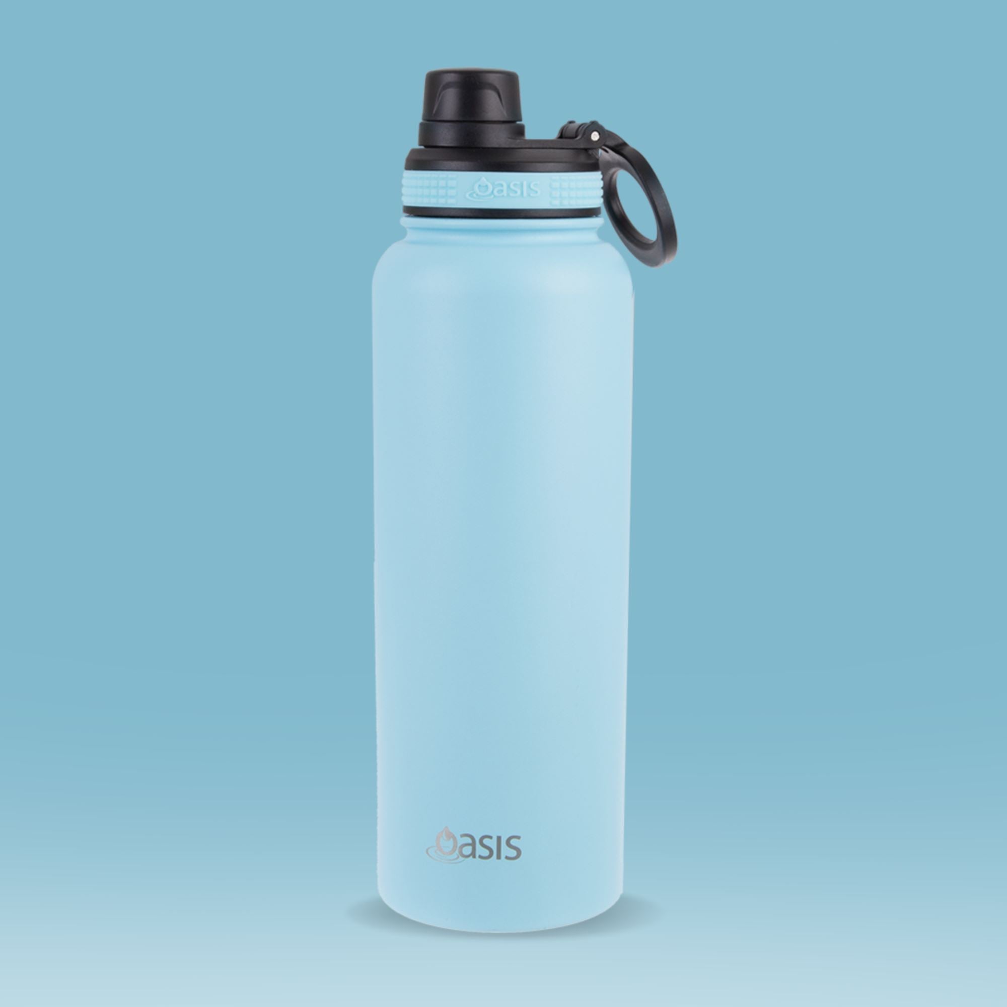 Insulated Challenger Island Blue Water Bottle 1.1 Litre Water Bottles Oasis 