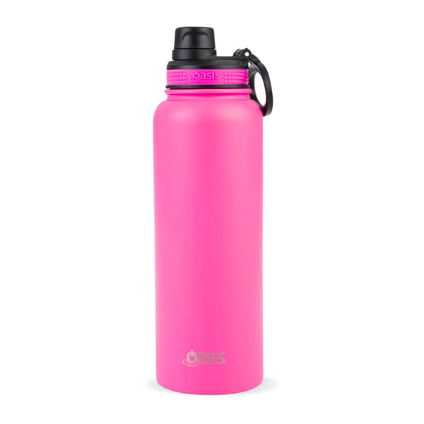 Insulated Challenger Neon Pink Water Bottle 1.1 Litre Insulated Water Bottle Oasis 