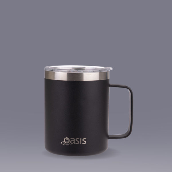 Insulated Explorer Mug Black 400ml Insulated Mug Oasis 