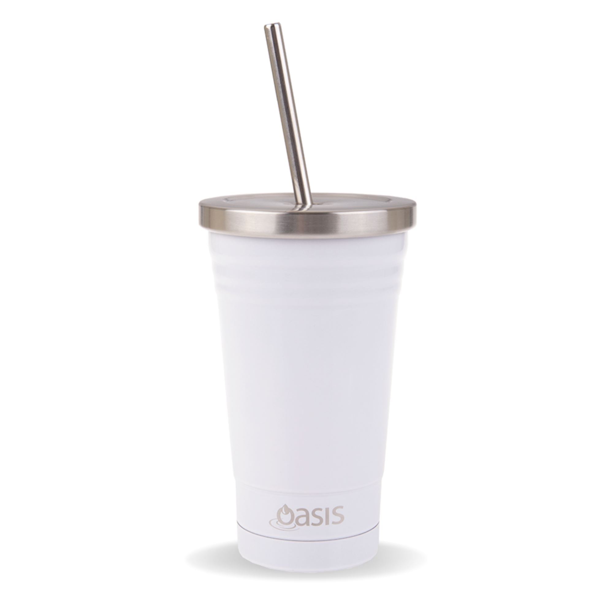 Insulated Smoothie White Tumbler 500ml Drinkware Oasis 