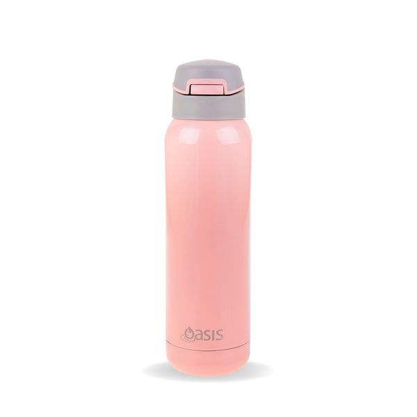 Insulated Sports Bottle With Straw Soft Pink 500ml Insulated Water Bottle Oasis 