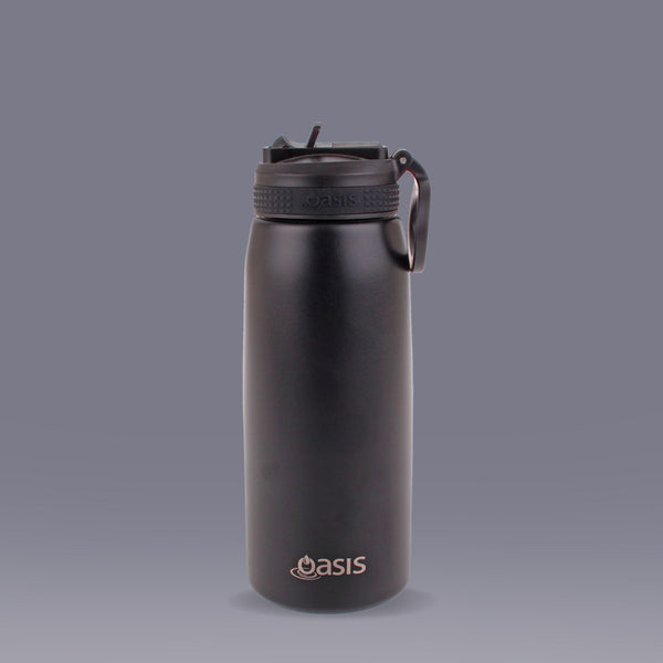 Insulated Sports Sipper Bottle Black 780ml Drinkware Oasis 