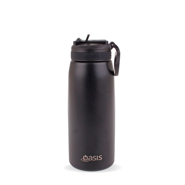 Insulated Sports Sipper Bottle Black 780ml Drinkware Oasis 