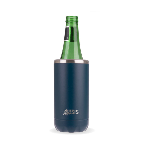 Insulated Stubby Cooler Navy 330ml Insulated Oasis 