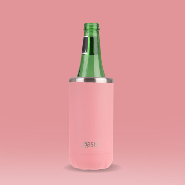 Insulated Stubby Cooler Pink 330ml Insulated Cooler Can Oasis 