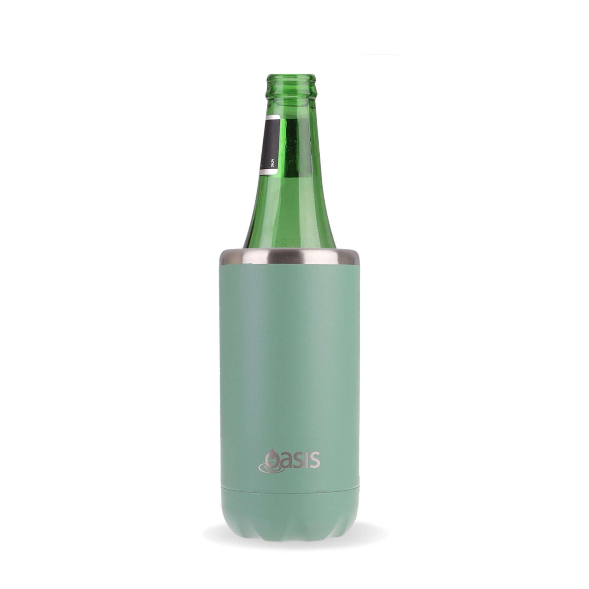 Insulated Stubby Cooler Sage Green 330ml Insulated Cooler Can Oasis 