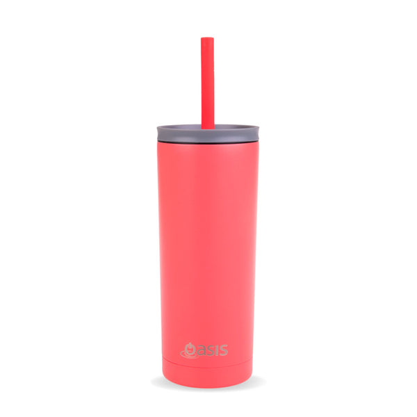 Insulated Super Sipper Coral Red Tumbler 600ml Insulated Wine Glass Oasis 