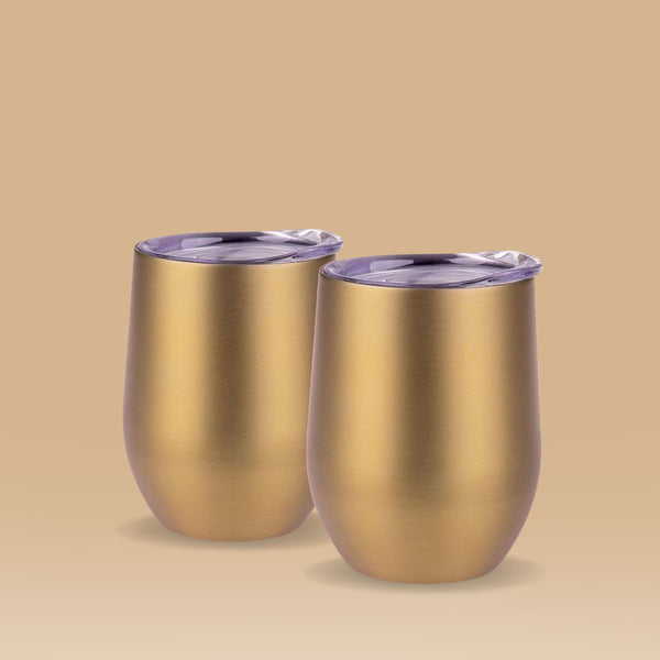 Insulated Wine Tumbler Gold Gift Set Insulated Wine Glass Oasis 