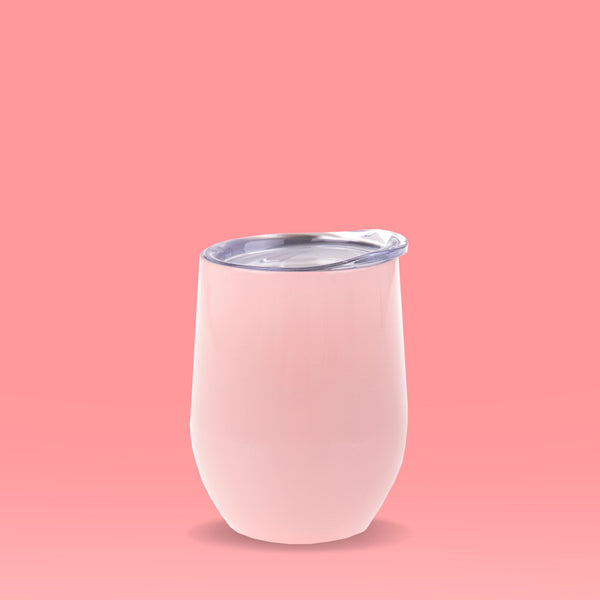 Insulated Wine Tumbler Soft Pink 330ml Insulated Wine Glass Oasis 