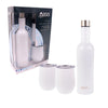 Oasis 3 Piece Insulated Wine Traveller Gift Set - White Insulated Wine Glass Oasis 