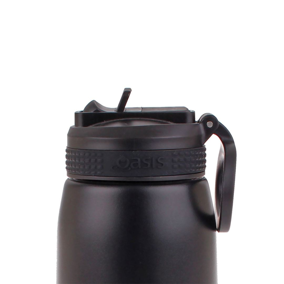 Oasis Insulated Sports Bottle Sipper 780ml - Black Drinkware Oasis 