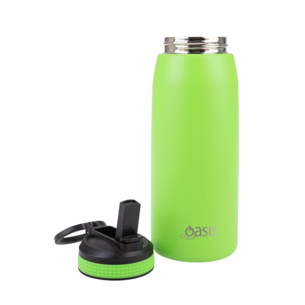 Oasis Insulated Sports Bottle With Sipper 780ml - Neon Green Water Bottles Oasis 