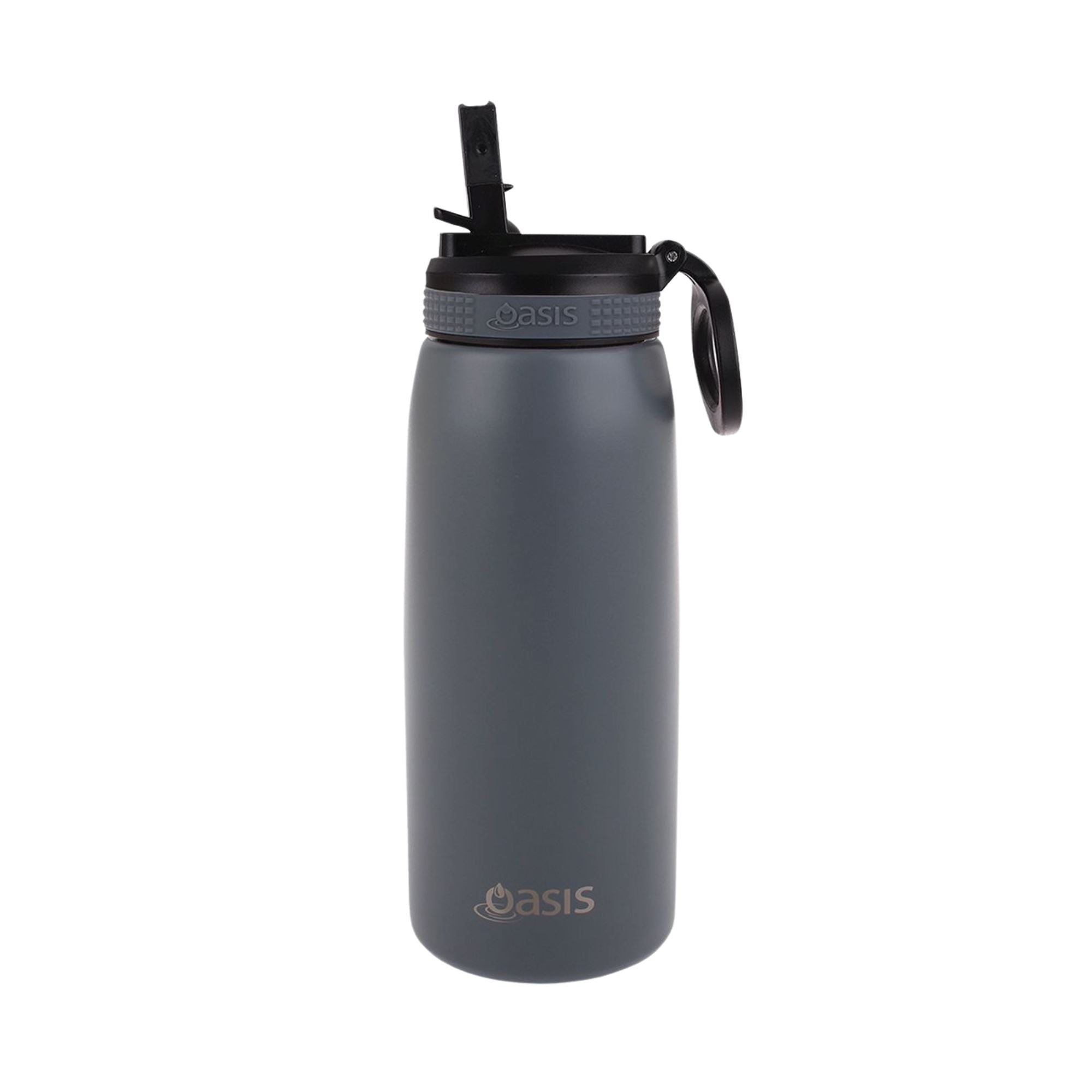 Oasis Insulated Sports Bottle With Sipper 780ml - Steel Grey Water Bottles Oasis 