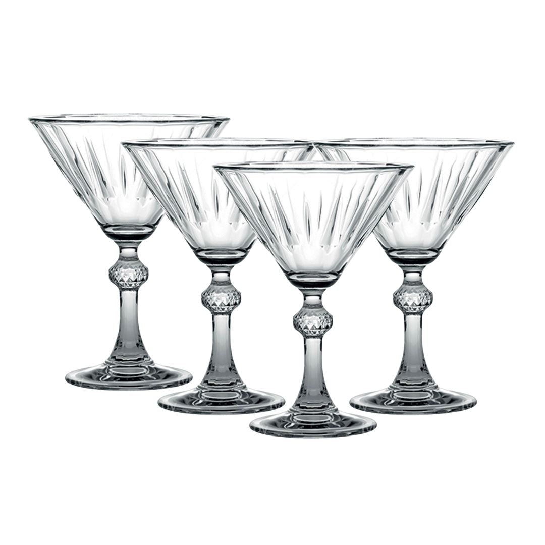 Pasabahce Diamond Martini Cocktail Glasses 240ml - Set of 4 Drinkware Pasabahce 