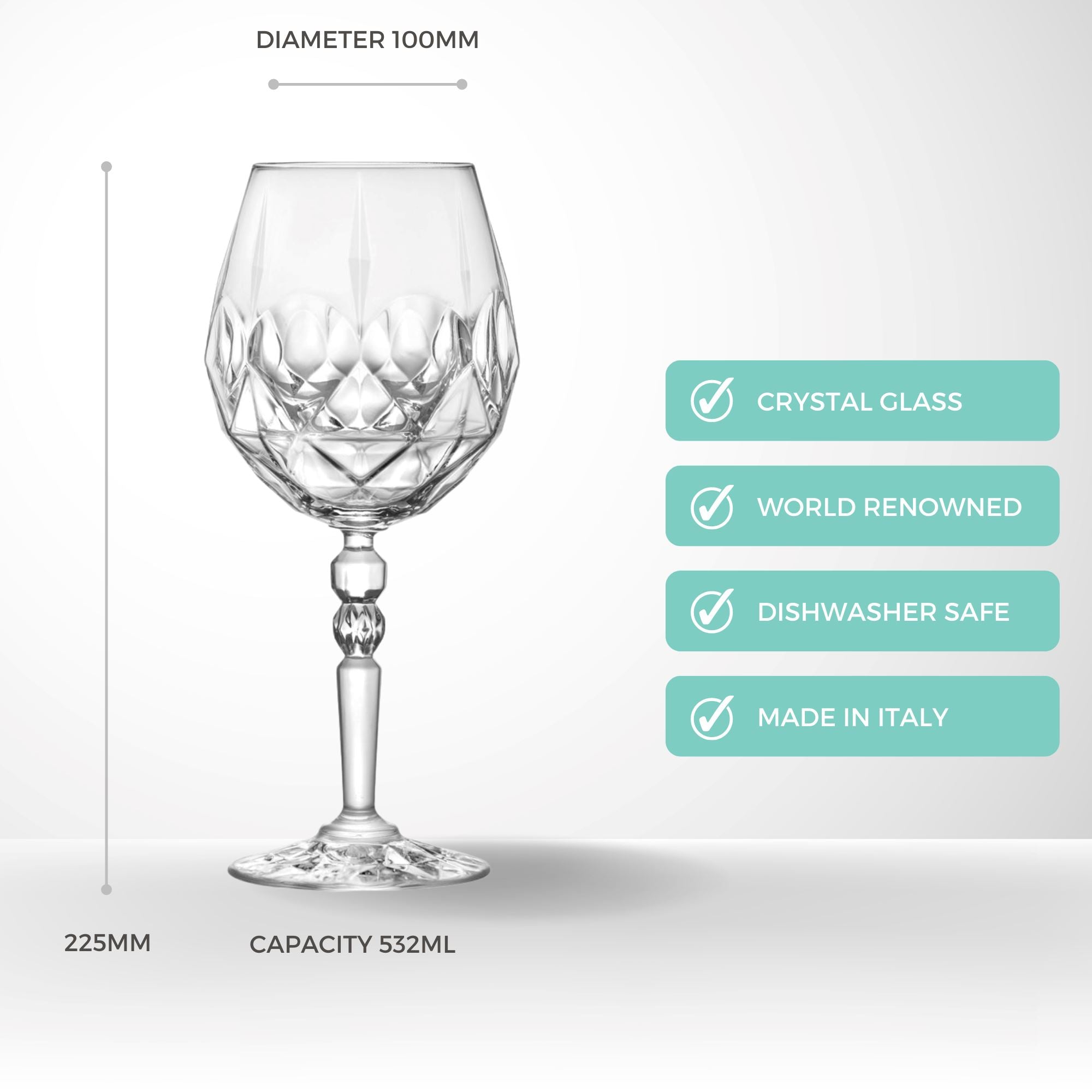 RCR Alkemist Aperitif 532ml Goblet Glass Set of 6 goblet RCR 