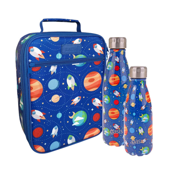 Sachi Insulated Outer Space Lunch Bag Lunch Boxes & Totes Sachi 
