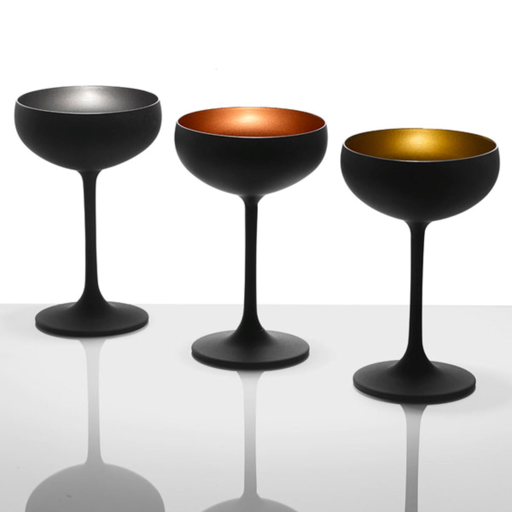 Stolzle Olympic Coupe Glasses Black & Bronze 230ml - Set of 6 Cocktail Glasses Stolzle 