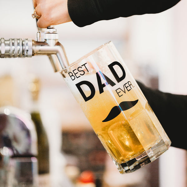 Unbreakable "Best Dad Ever" Beer Mug 1.1L Beer Glasses D-STILL Drinkware 