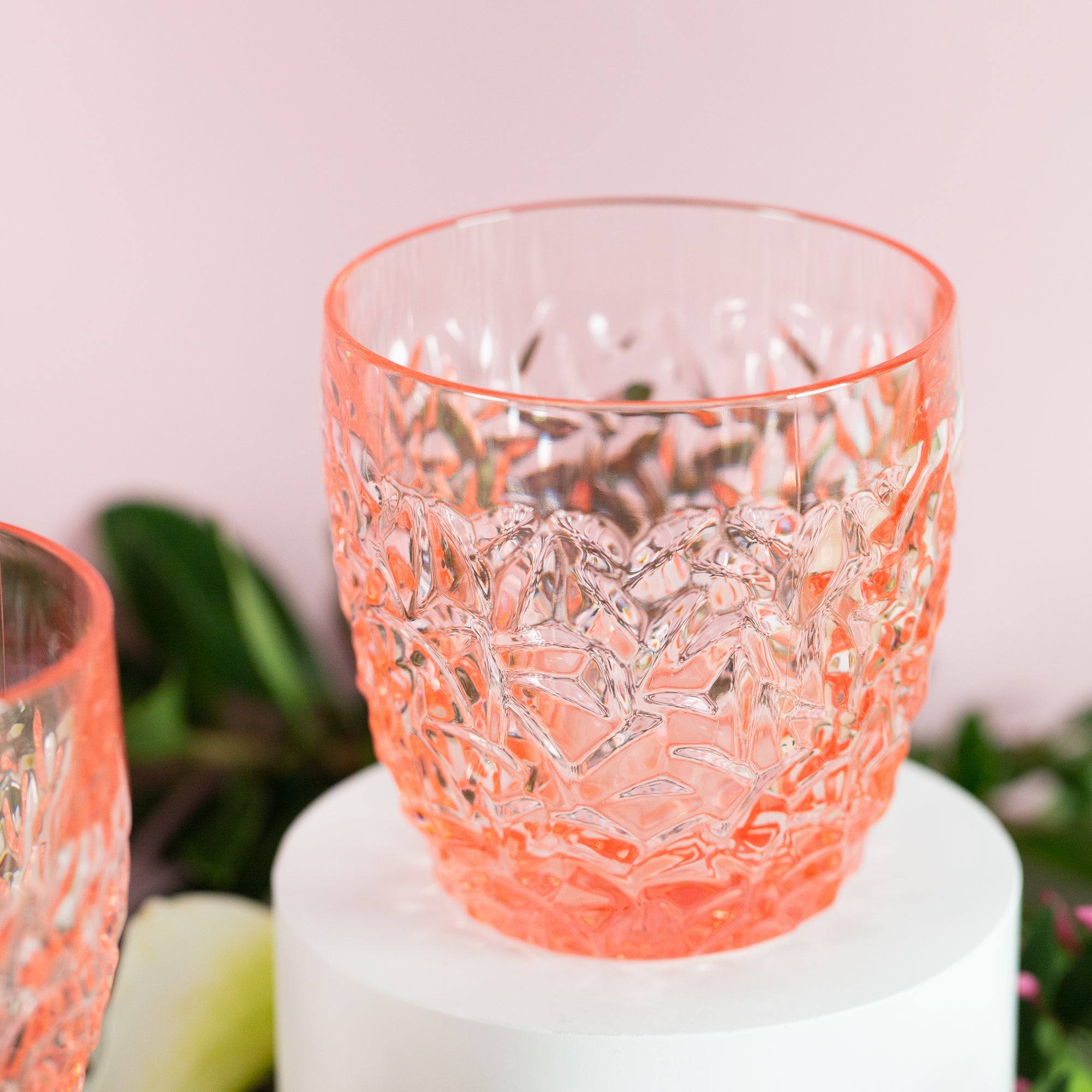 Unbreakable Bloom Soft Pink Tumbler Glasses 300ml - Set of 4 Tumblers D-STILL Drinkware 