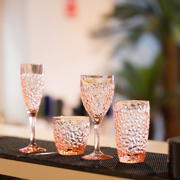 Unbreakable Bloom Soft Pink Wine Glasses 280ml - Set of 4 Wine Glass D-STILL Drinkware 