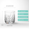 Unbreakable Cut Crystal Rocks Glass 380ml - Set of 4 Tumbler Glass D-STILL Drinkware 