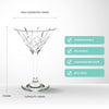 Unbreakable Diamond Cut Martini Glass 235ml - Set of 4 Martini Barwareforthehome 