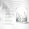 Unbreakable Diamond Cut Old Fashioned Glasses 295ml - Set of 4 Tumblers D-STILL Drinkware 