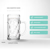 Unbreakable Dimple Beer Mug Certified 570ml - Set of 4 Beer Mug D-STILL Drinkware 
