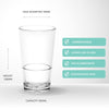 Unbreakable Nucleated Beer Glasses 360ml - Set of 4 Beer Glasses D-STILL Drinkware 