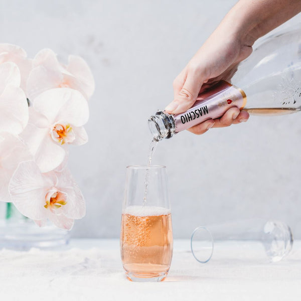 Unbreakable stemless store champagne flutes