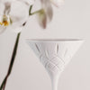 Unbreakable White Hamptons Diamond Cut Martini Glass 235ml - Set of 4 Cocktail Glass DSTILL 